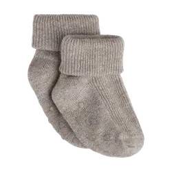 BeKids Glimmer Rib Strumpor m. ABS - Mocha Meringue