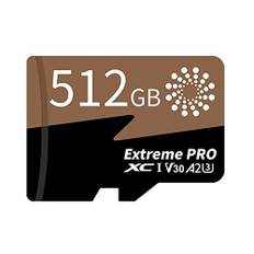 SOSOFLY 512 GB mobiltelefon minneskort, standardstorlek SD-kort Micro Center C10 hög hastighet U3 tf kort kamera övervakningsinspelare minneskort
