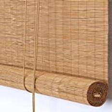 Bambu rullgardin natur, retro, romersk rullgardin, bamburullgardin, ljusfilterrullgardin för fönster, dörrar, insynsskydd, väderbeständig, trä, rullgardiner, solskydd för terrass, trädgård, balkong,
