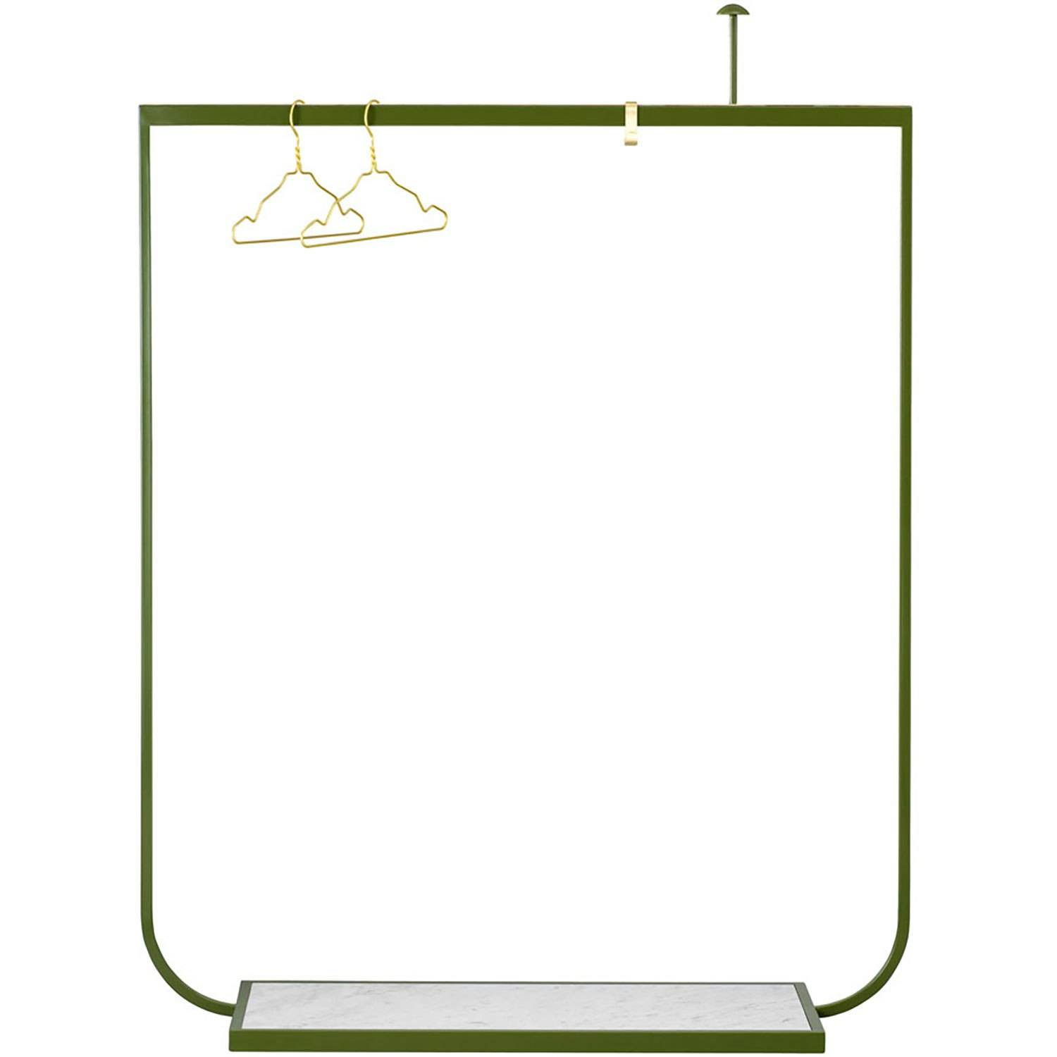 Asplund Tati Knagerække 130 Cm / Carrara Marmor - Garderobeskabe og bøjler Metal Green Khaki - TCR13045CM.