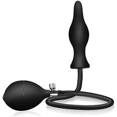 Enlove Deluxe Silikon Aufblasbarer Analplug mit Pumpe BDSM Analstöpsel Expansion Stimulation Anal Pump Plug Buttplug Anal Expert Sexspielzeug für Männer frauen Schwarz, 59 cm lang, Ø 5-10 cm, 1 Stück