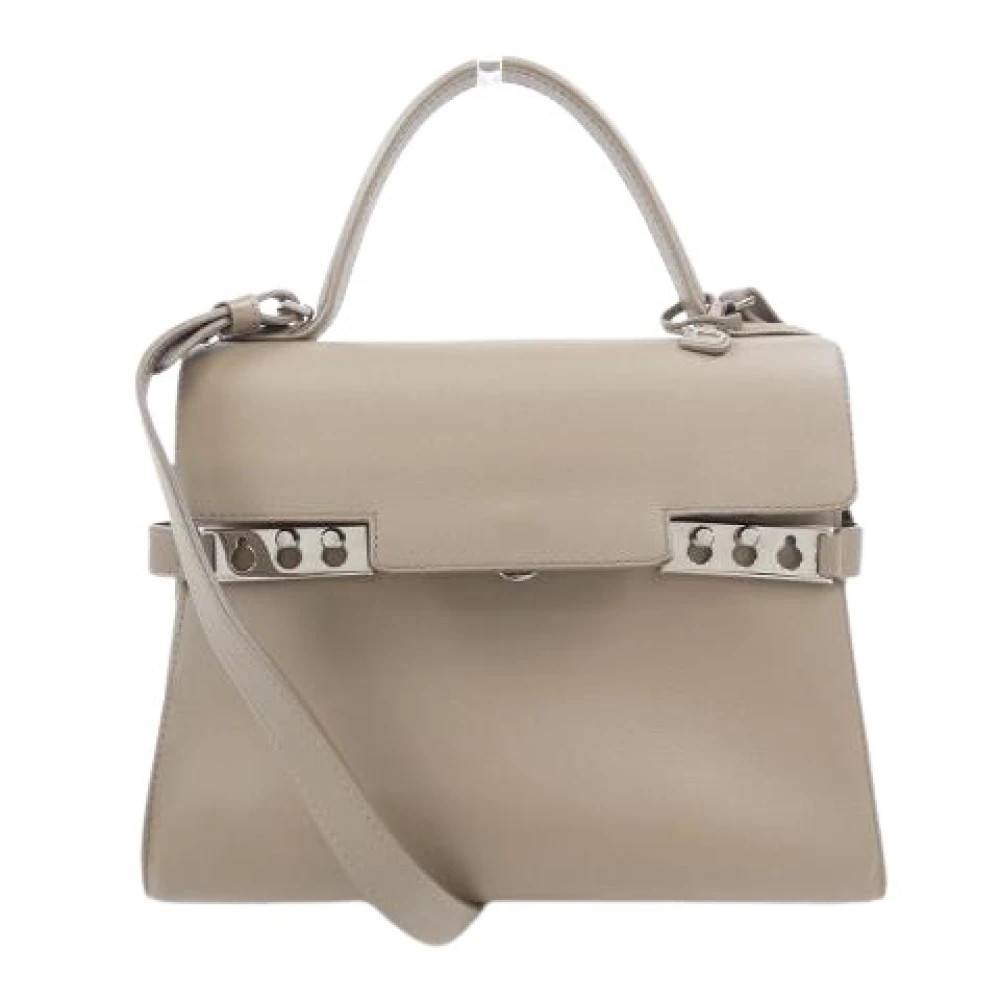 Delvaux Pre-owned Pre-owned Tempete Souple Calf Bag - Vintage - Dame - Beige - ONE SIZE - Uld
