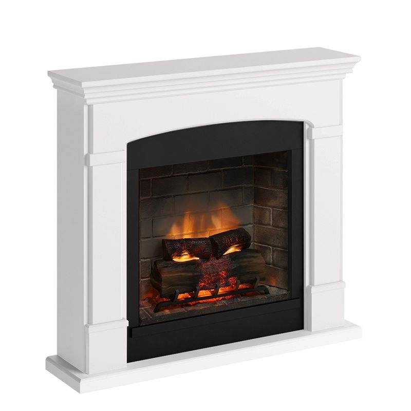 Elkamin Tagu Helmi Electric med PowerFlame 2 Ren vit - Vit