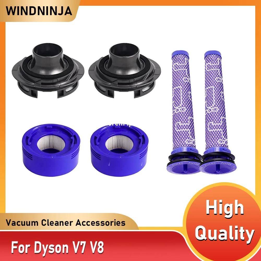 Bakre motorhölje Hepa-filter Efterfilter För Dyson V7 V8 Sladdlös Dammsugare Förfilter Och HEPA Efterfiltersats mörkgrå färg