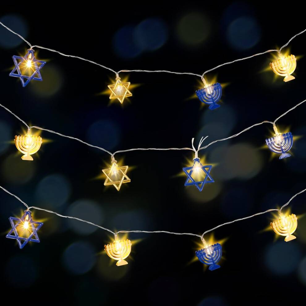 Hanukkah ljusslinga hexagon 3 meter 2 st