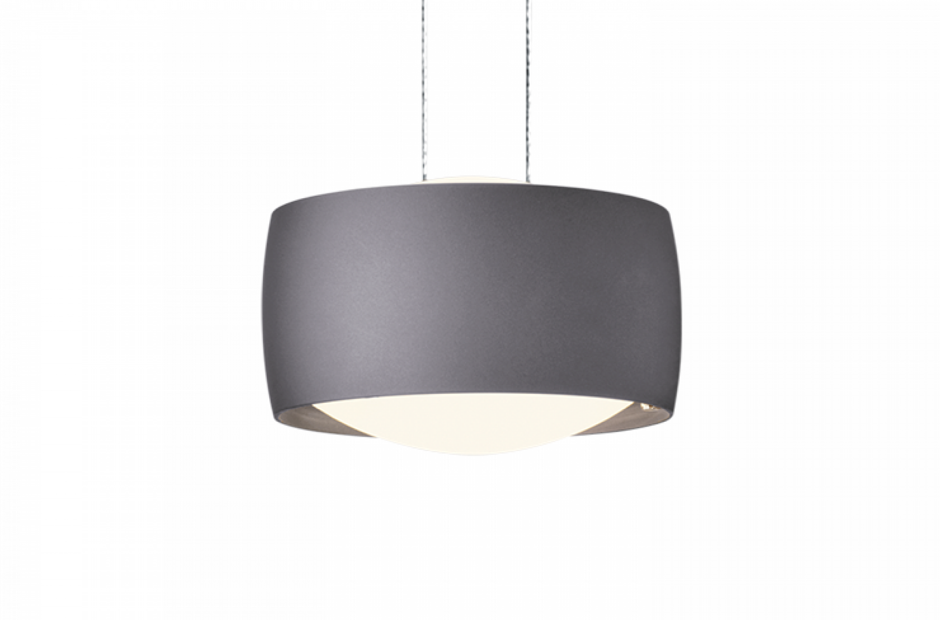 Grace LED pendel Oligo - 2 hoved + purple grå/børstet alu