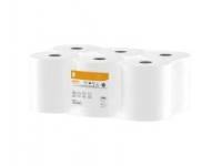 (ComputerSalg) Handdukspapper Satino Comfort 1-lagers Ø20xB20cmxL300m perforerat m/innerhylsa vit, 6 rl/fp