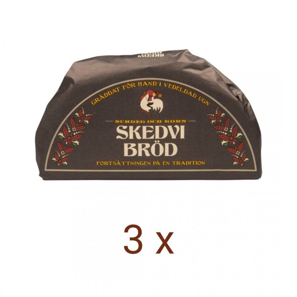 3 st Surdeg & Korn 235 g från Skedvi Bröd