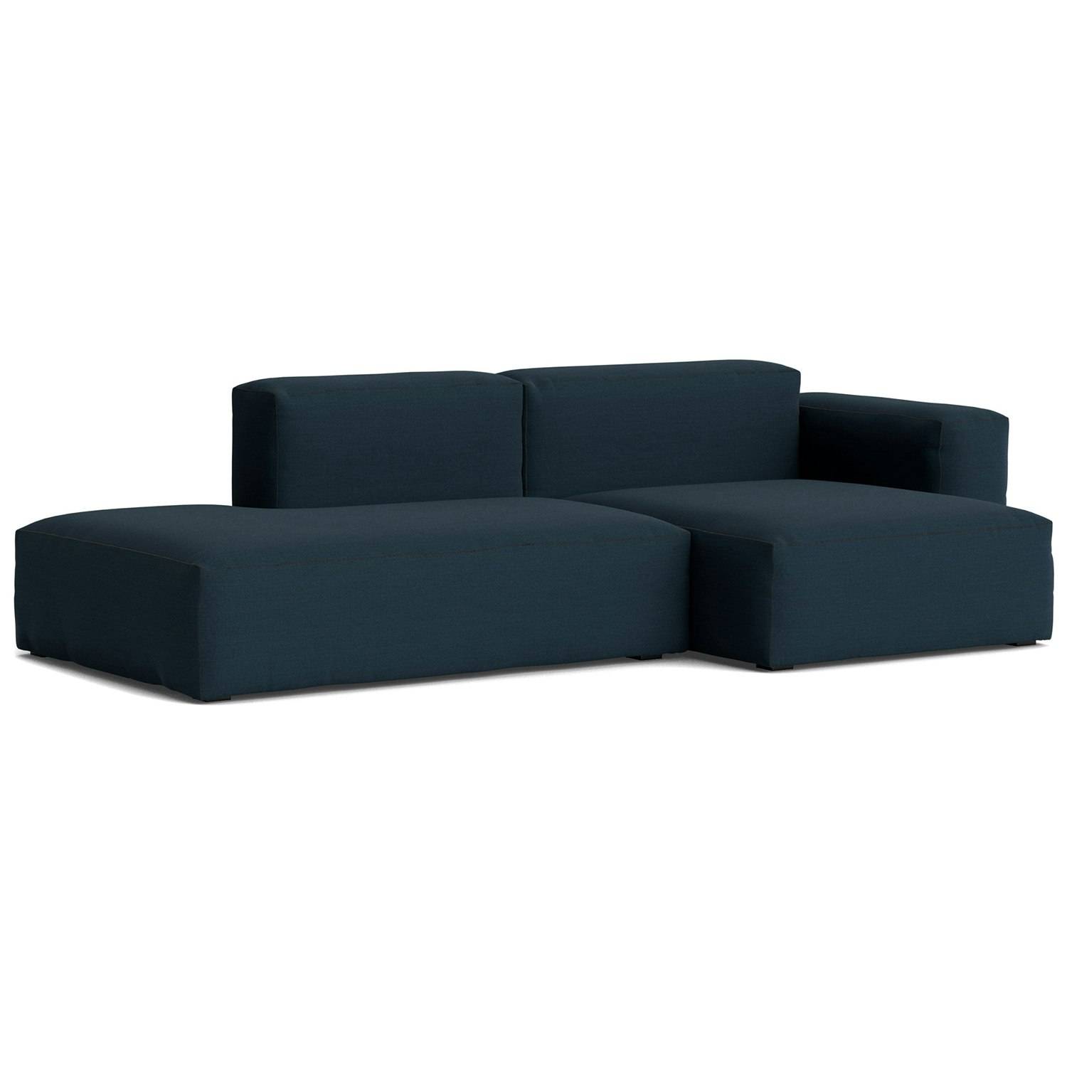Hay Mags Soft Low 2,5-sitssoffa Comb. 3 Höger Divan Steelcut Trio 796 / Svart Söm - Hörnsoffor & Divansoffor Nyull Blå - 102143-110