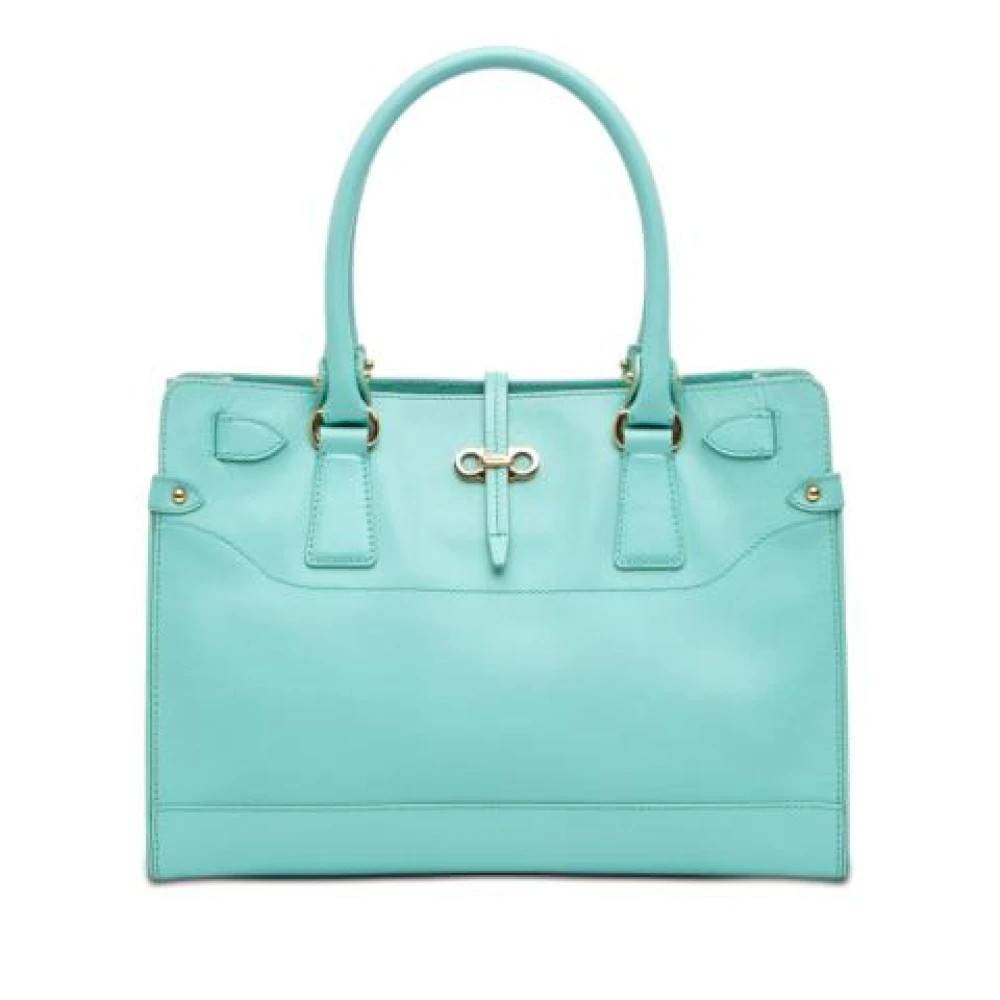 Salvatore Ferragamo Pre-owned Pre-owned Briana Tote - Vintage - Dame - Blå - ONE SIZE - Læder