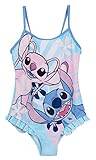 Disney Stitch-baddräkt för flickor, ängel-baddräkt i ett stycke för barn, strand- och poolkläder., Färg: blå, 7-8 �r