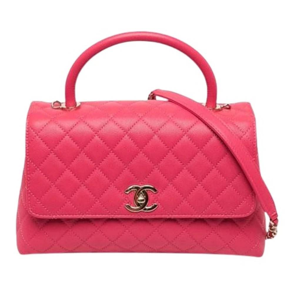 Chanel Vintage Pre-owned Coco Handle taske - Vintage - Dame - Lyserød - ONE SIZE - Uld