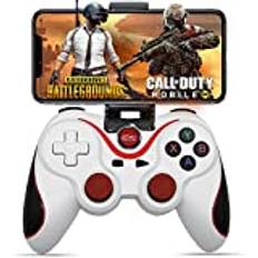 Megadream spelkontroll för Android, trådlös tangentmappning spelkontroll joystick för PUBG & Fotnite & COD, kompatibel med Samsung Galaxy, Nokia, OPPO, Google, Xiaomi, Motorola, Sony (inte för iOS)