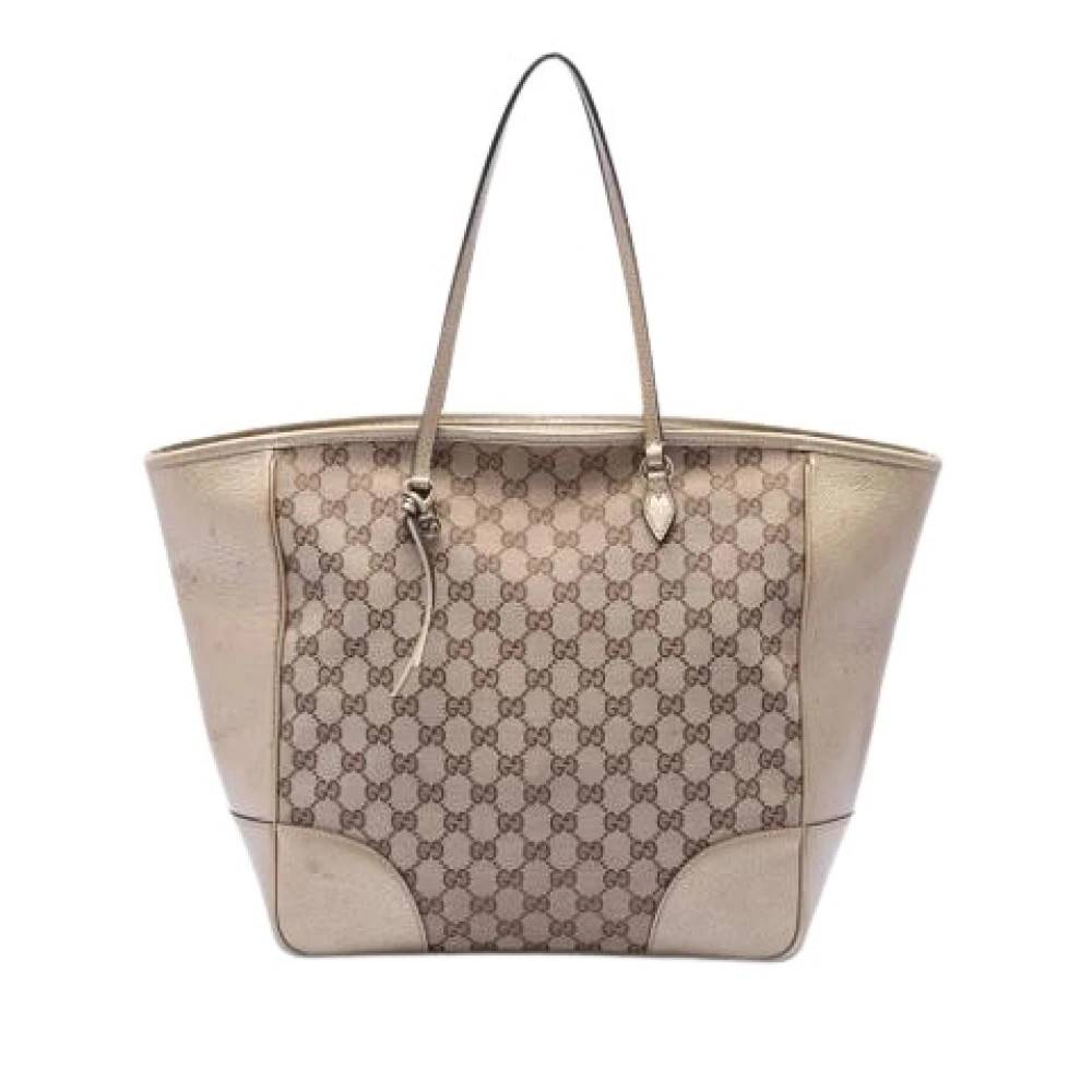 Gucci Vintage Pre-owned Bree Tote Bag - Vintage - Dame - Beige - ONE SIZE - Læder