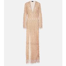 Tom Ford Fringed lamÃ© gown - pink - S/M