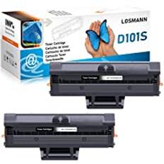 LOSMANN 2 x toner kompatibla med Samsung MLT-D101S/ELS MLT-D101S ML-2161 för Samsung SCX-3405W SF-760P ML-2160 ML-2162 ML-2164 ML-2164W ML-2165 ML-2165 W ML-2165 68 SCX-3400 SCX-3400F SCX-3401