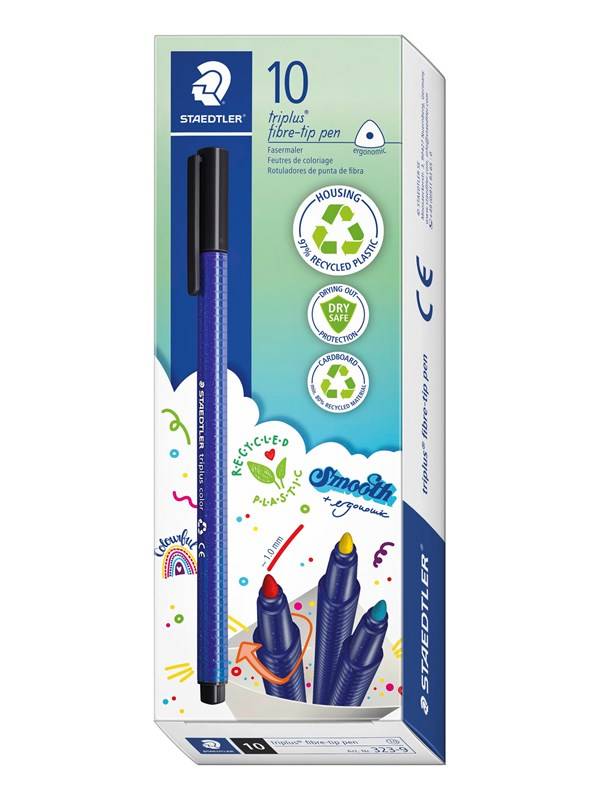 Staedtler Fibre-tip tripl. col. rPP.10 pcs aqua blue
