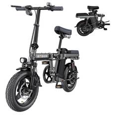 ENGWE T14 Electric Bike 250W Brushless Motor 48V10AH Lithium Battery Mini Folding Aldult E bike Aluminum Alloy Electric Bicycle grå