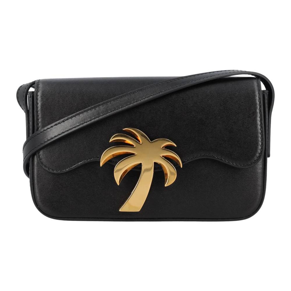 Palm Angels Palm Beach Skuldertaske - Tasker - Dame - Sort - ONE SIZE - Uld