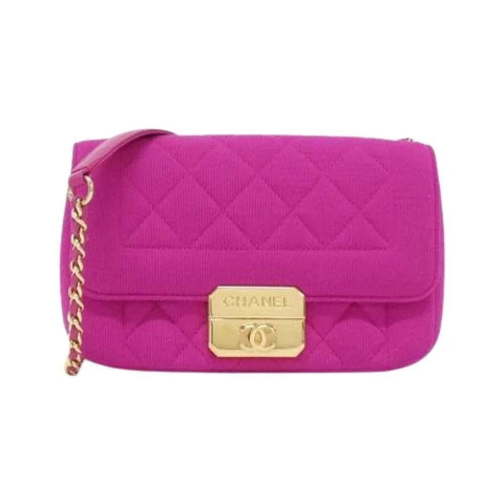 Chanel Vintage Pre-owned Vintage Skuldertaske - Vintage - Dame - Lilla - ONE SIZE - Uld