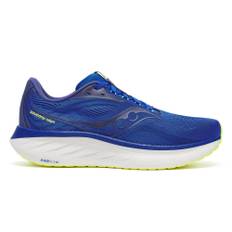 Saucony Ride 18 Neutral Running Shoe Men - Blue, Lemon, Size 13 - blue