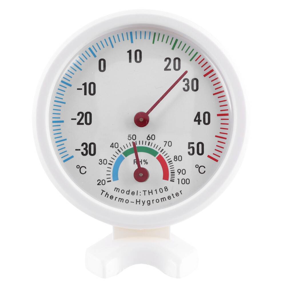 Højkvalitets analog hygrometer til indeklimastyring Holdbart, letlæseligt termometer, fugtighedsmåler, vægmonterbar, skrivebordshygrometer med