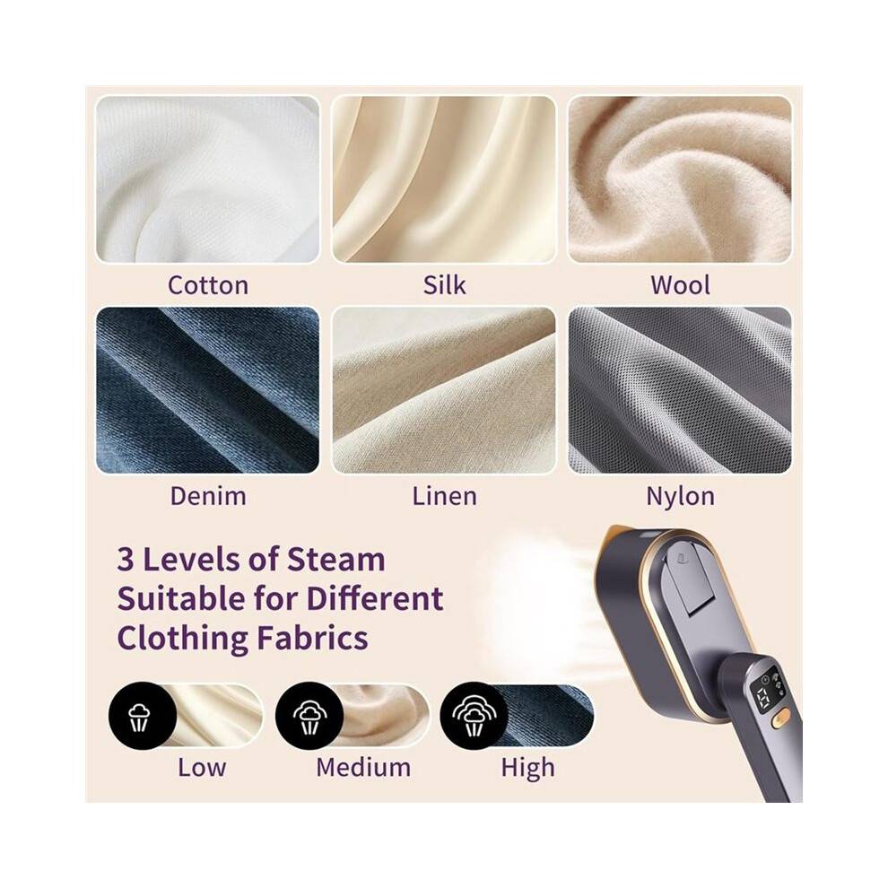 Travel Steamer for Clothes Portable Ironing Machine Handheld Steamer Garment Steamer 1200W Fast Heating EU Plug