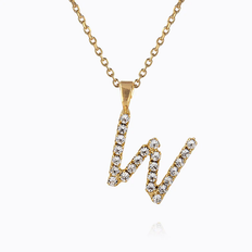 Caroline Svedbom Mini Letter W Halsband (Guld)