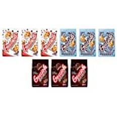Testpaket Pavesi Gocciole Chocolate ( 3 x 500 g) – Coconut ( 3 x 320 g ) – Extra Dark ( 3 x 400 g) kakor med chokladdroppar 9 stycken