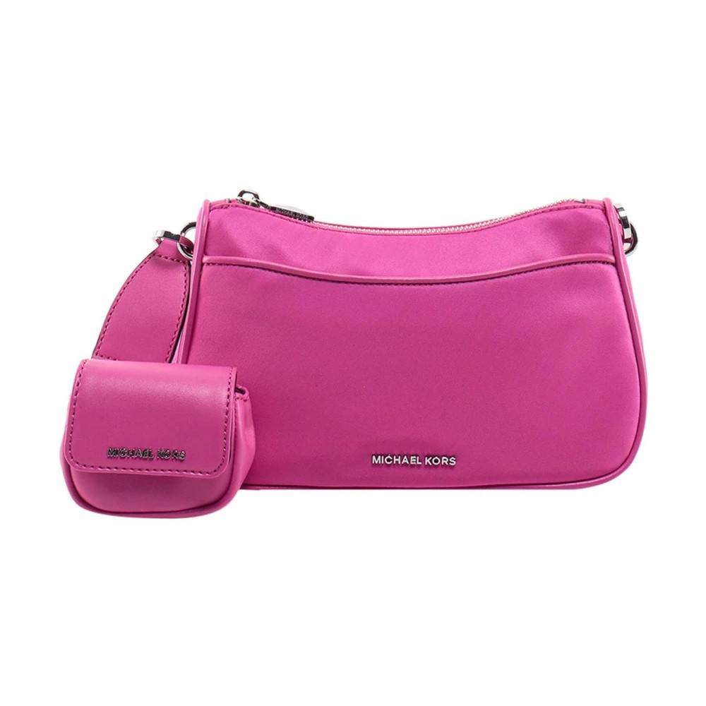 Michael Kors Jet Set Medium Crossbody Taske i Nylon - Tasker - Dame - Lyserød - ONE SIZE - Nylon