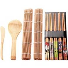 13 st/set bambu sushitillverkningssats familjekontorsfest hemlagad sushigrej f&#xF6;r mat&#xE4;lskare sushitillverkningsverktyg