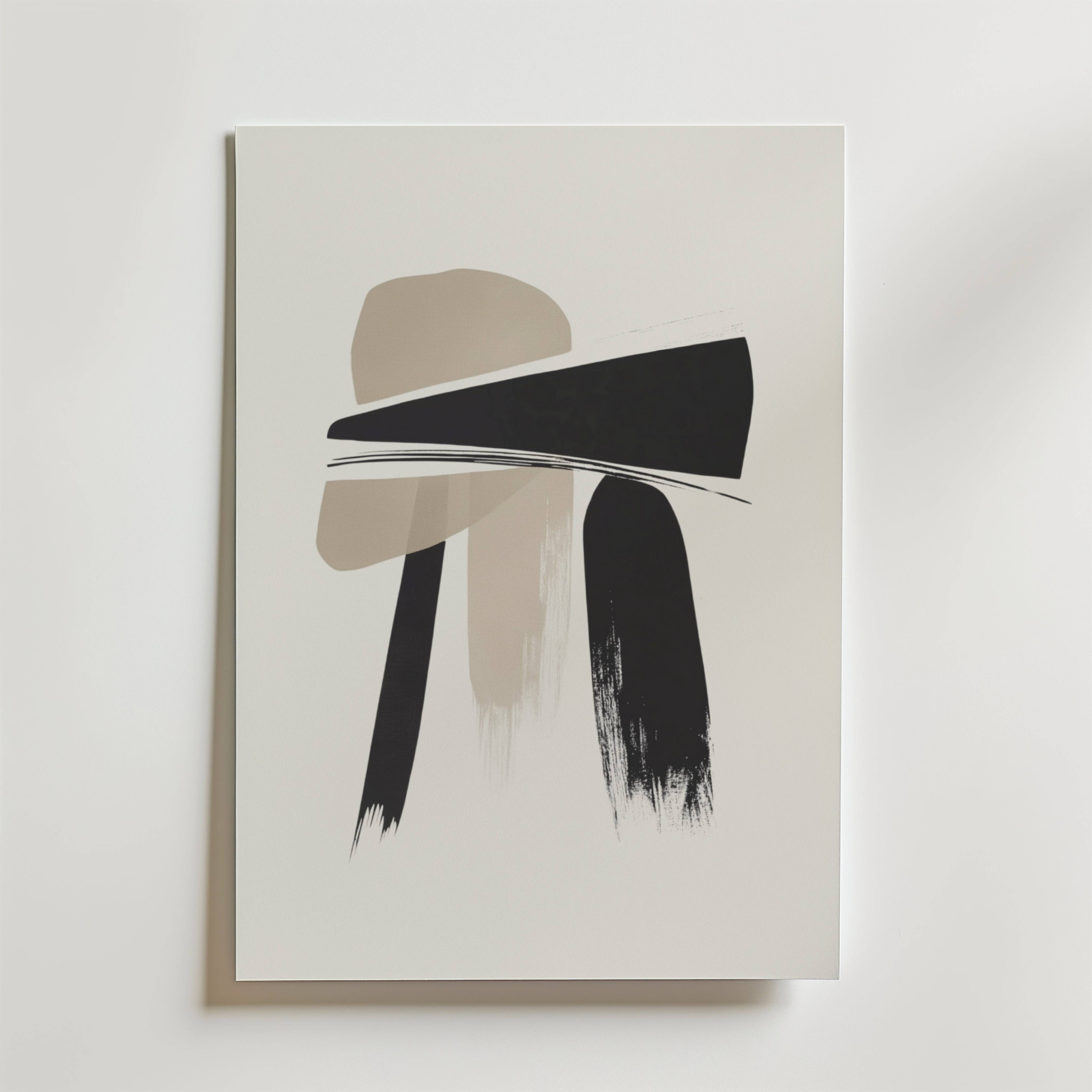 Abstract Brushstroke Art Poster - Fine Art Poster 50x70 cm