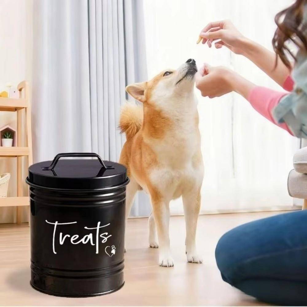 Stor kapacitet Hundmatsförvaringsbehållare Lufttät Hundgodisburk Husdjursgodisbehållare Katter Hundar