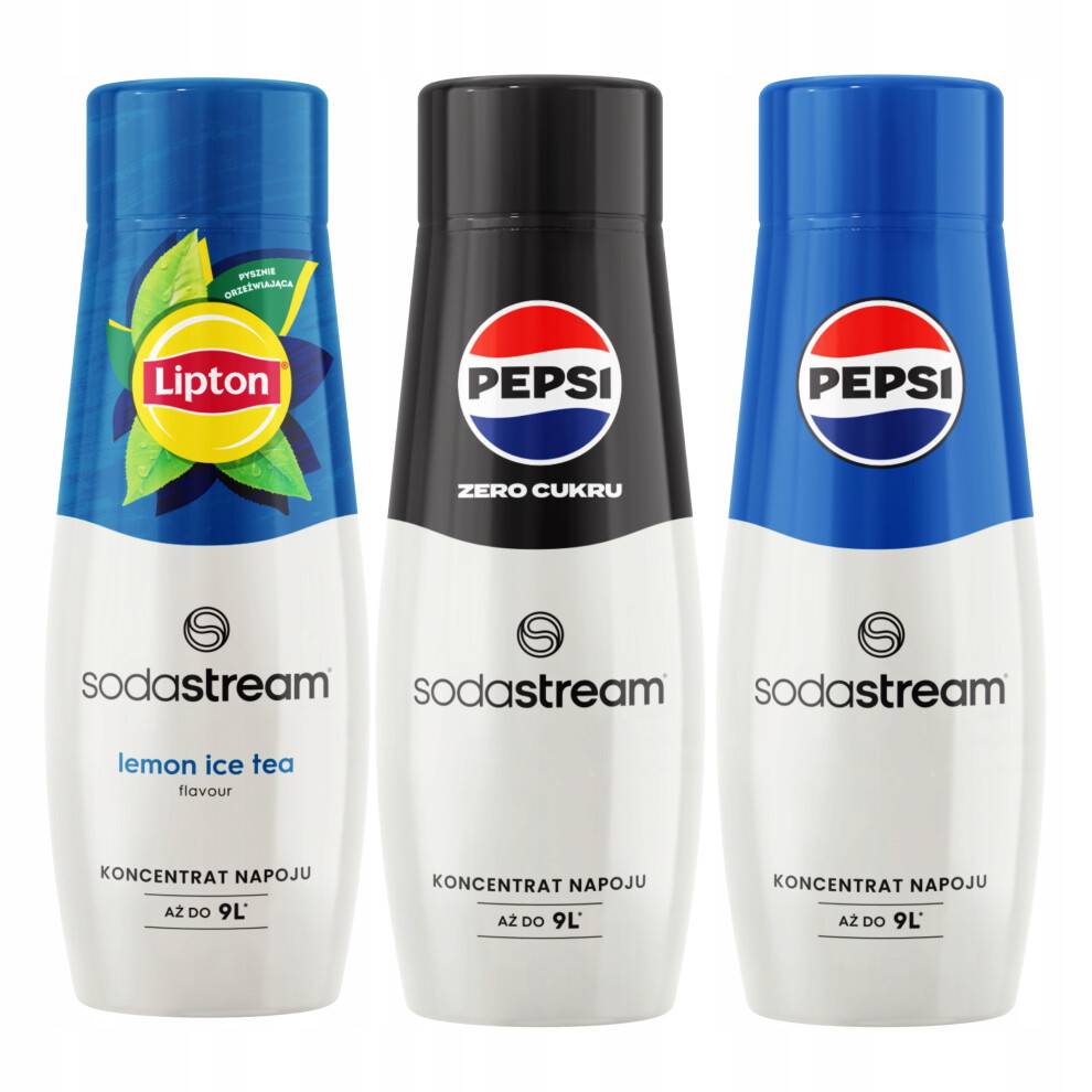3 SodaStream Sirupper Te Citron Iste + Pepsi + Pepsi Max