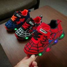 Spiderman LED Trainers Sko Blinkende Light Up Sneakers Børn