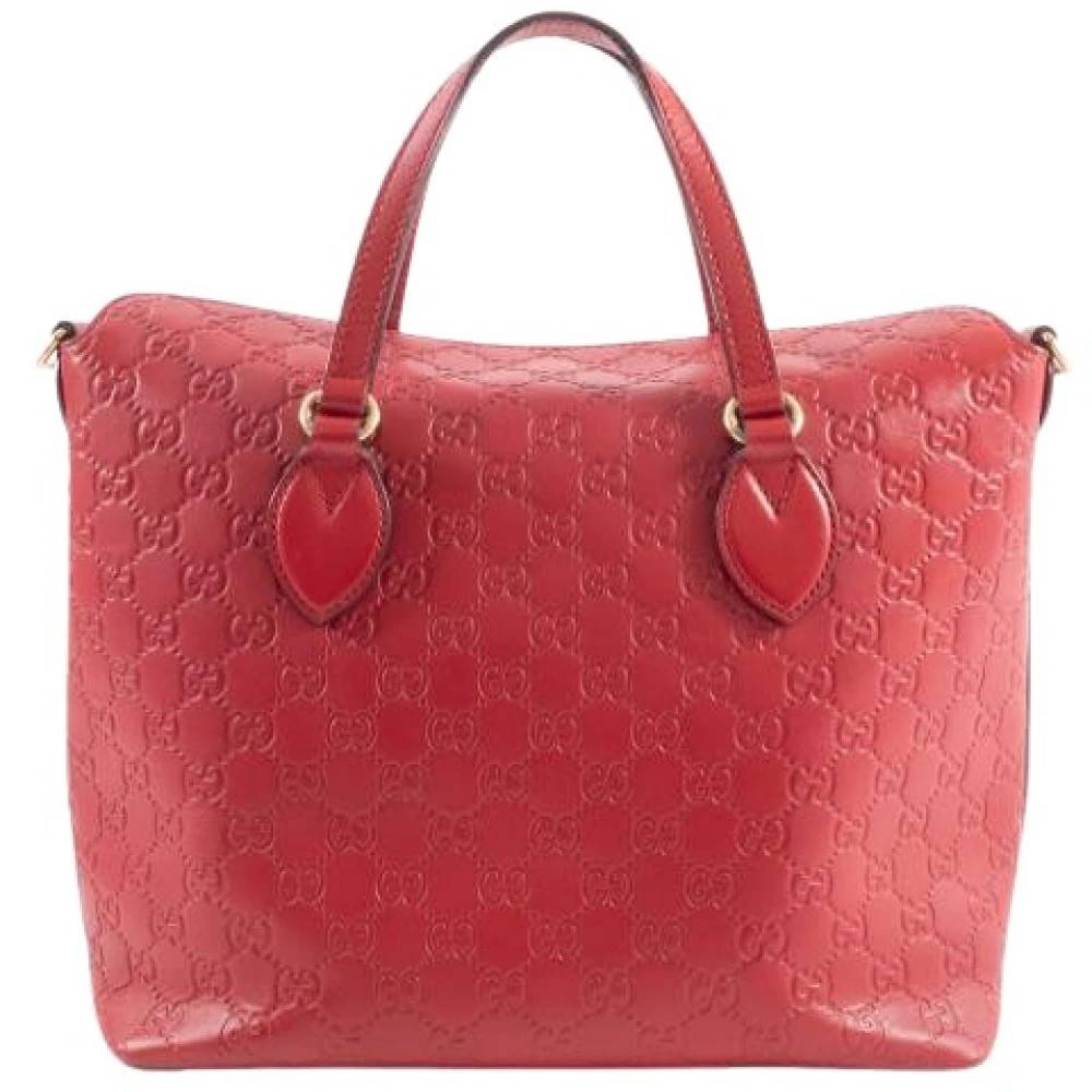 Gucci Vintage Pre-owned Læder Vintage Håndtaske - Vintage - Dame - Rød - ONE SIZE - Læder