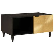 Kaffeebord Svart och Guld 80 x 50 x 40 cm