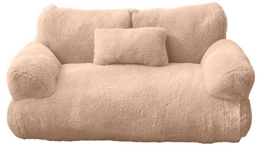 Plysch Kattsoffa Beige