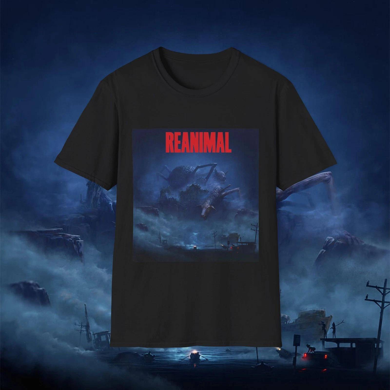 Reanimal Tarsier Studios Skräckspel Unisex Mjuk Stil T-shirt Topp Ren Bomull Par Streetwear Topp vintage t-shirt cm black