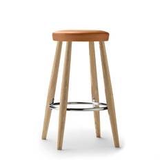 Carl Hansen & Søn CH56/CH58 Barstol Sæbebehandlet Eg/Cognac (Loke 7050) CH58: H68 cm