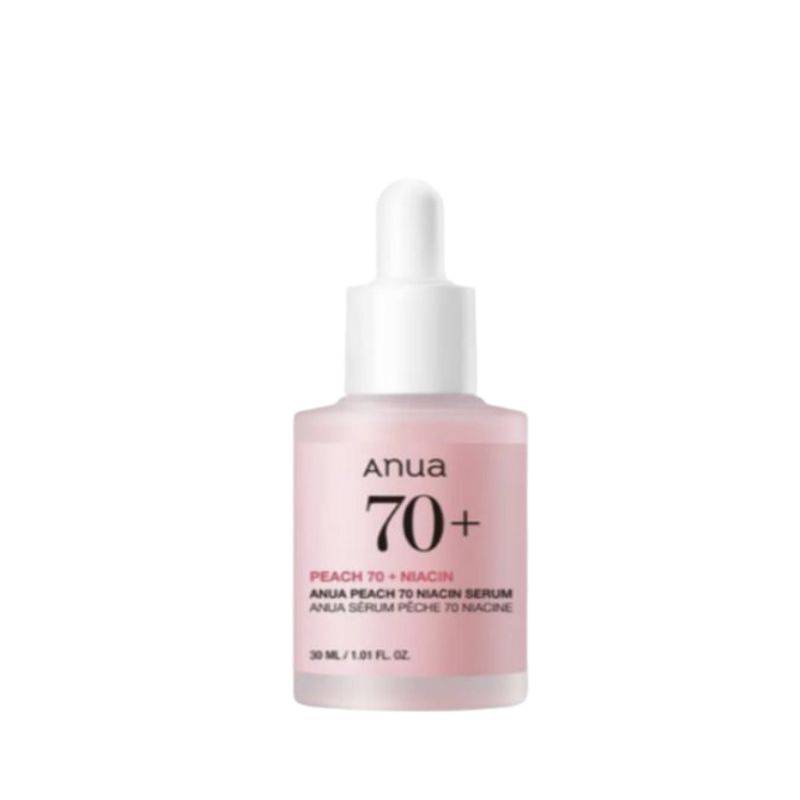 Anua Peach 70 Niacin Serum (30ml) | 70% Peach Extract & 5% Niacinamide | Korean Glass Skin Brightening & Pore Refining Serum