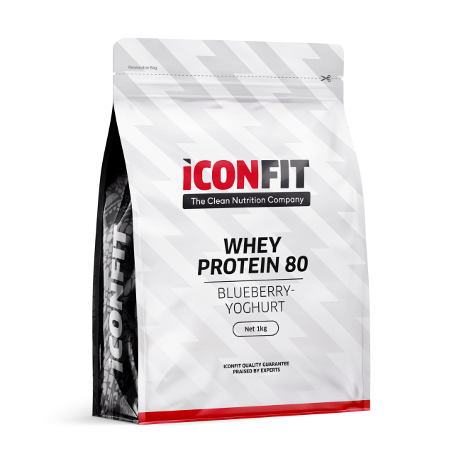 ICONFIT Whey Protein 80 - Blåbärsyoghurt 1 kg — Vassleprotein
