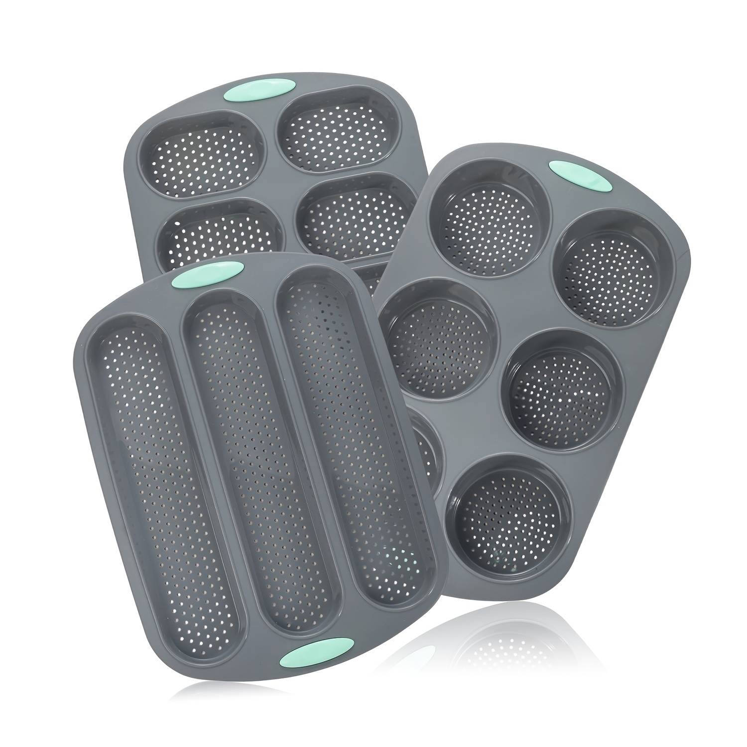 New 3pcs Baking Tool Set: Silicone Molds For Making Bread, , And Round / Baking Pan, Easy To Clean, Ideal For Baking