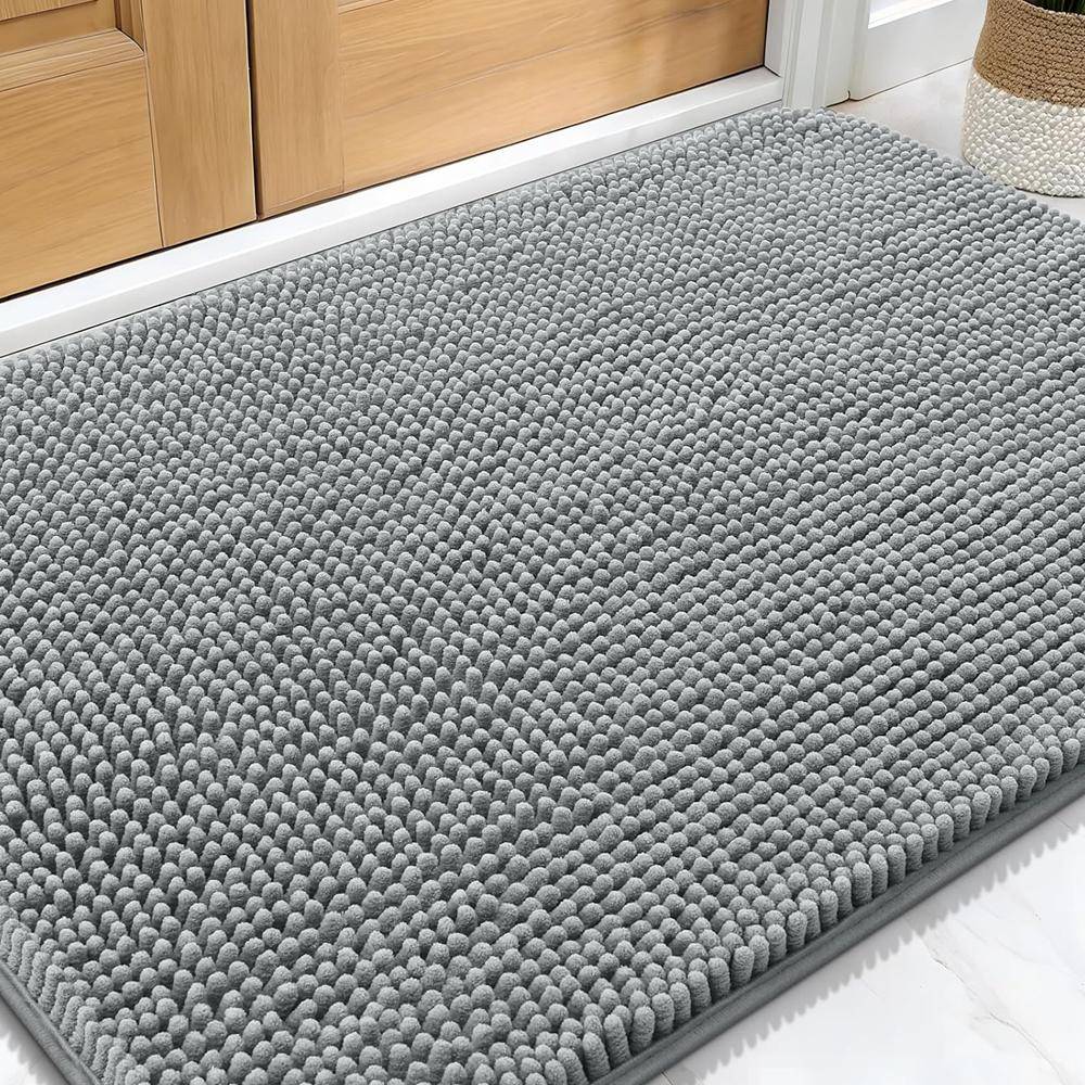 Hunddörrmatta för leriga tassar, absorberar fukt och smuts, absorberande, halkfri, tvättbar dörrmatta, snabbtorkande chenille-lerig matta för hundar