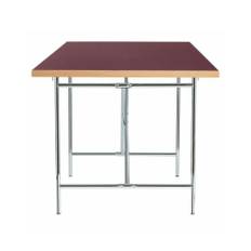 PLEASE WAIT to be SEATED EIERMANN2 Dining Table (200x90 cm) Spisebord Burgundy Linoleum & Chrome