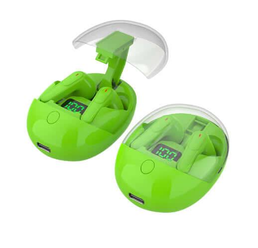 AuraPod Pro Pure Stereo Wireless Touch Earbuds - Green