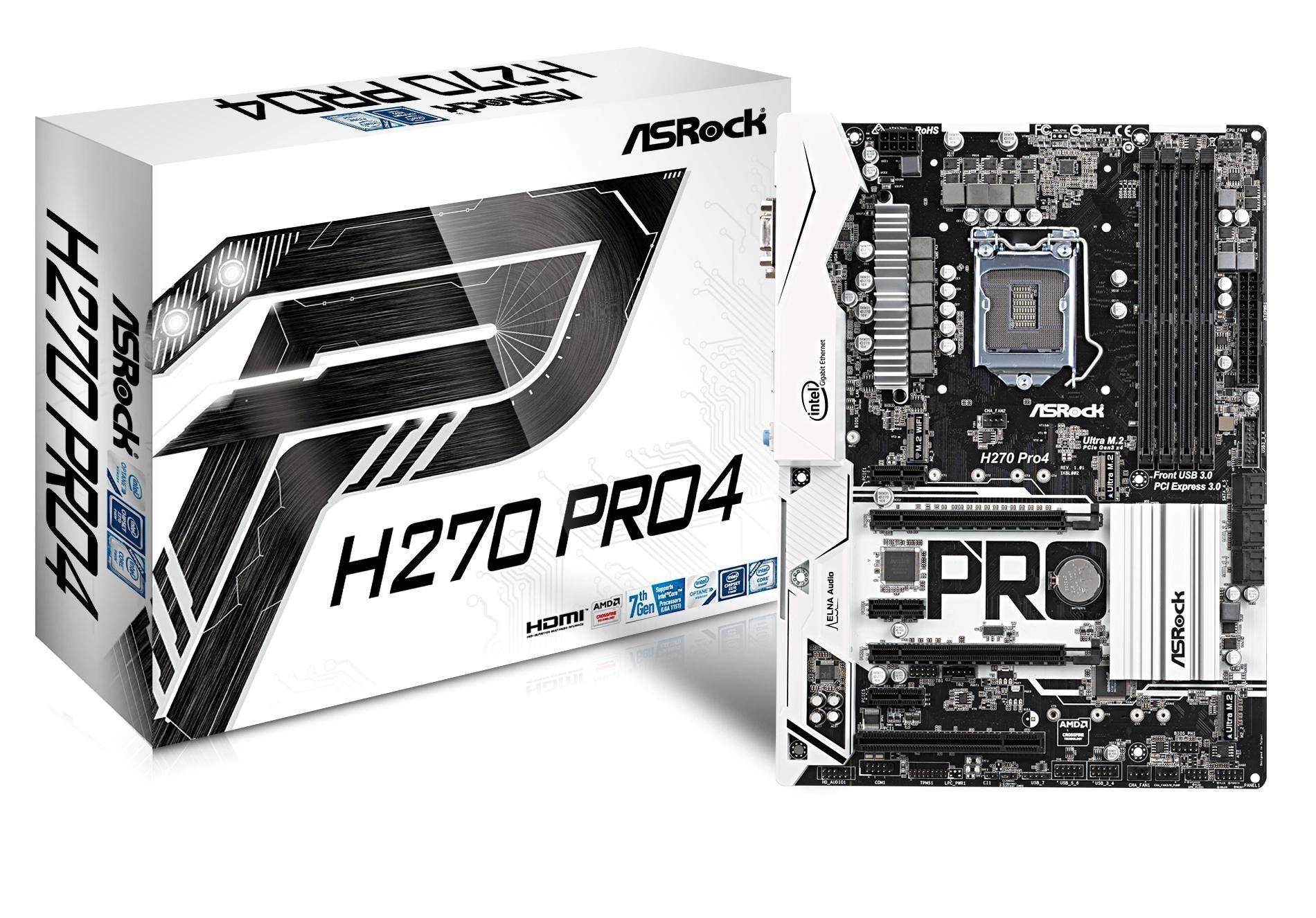 ASRock Intel H270 Chipset ATX Motherboard H270 Pro4