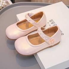 Flicklägenheter Shallow Mouth Flower Decor Princess Shoes, Children Shoes - Rosa (EUR23,EUR24,EUR25,EUR26,EUR27,EUR28,EUR29,EUR30)