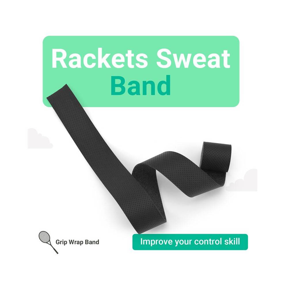 Badminton Tennis Racket Handle Over Grip Wrap Sweat Band Black
