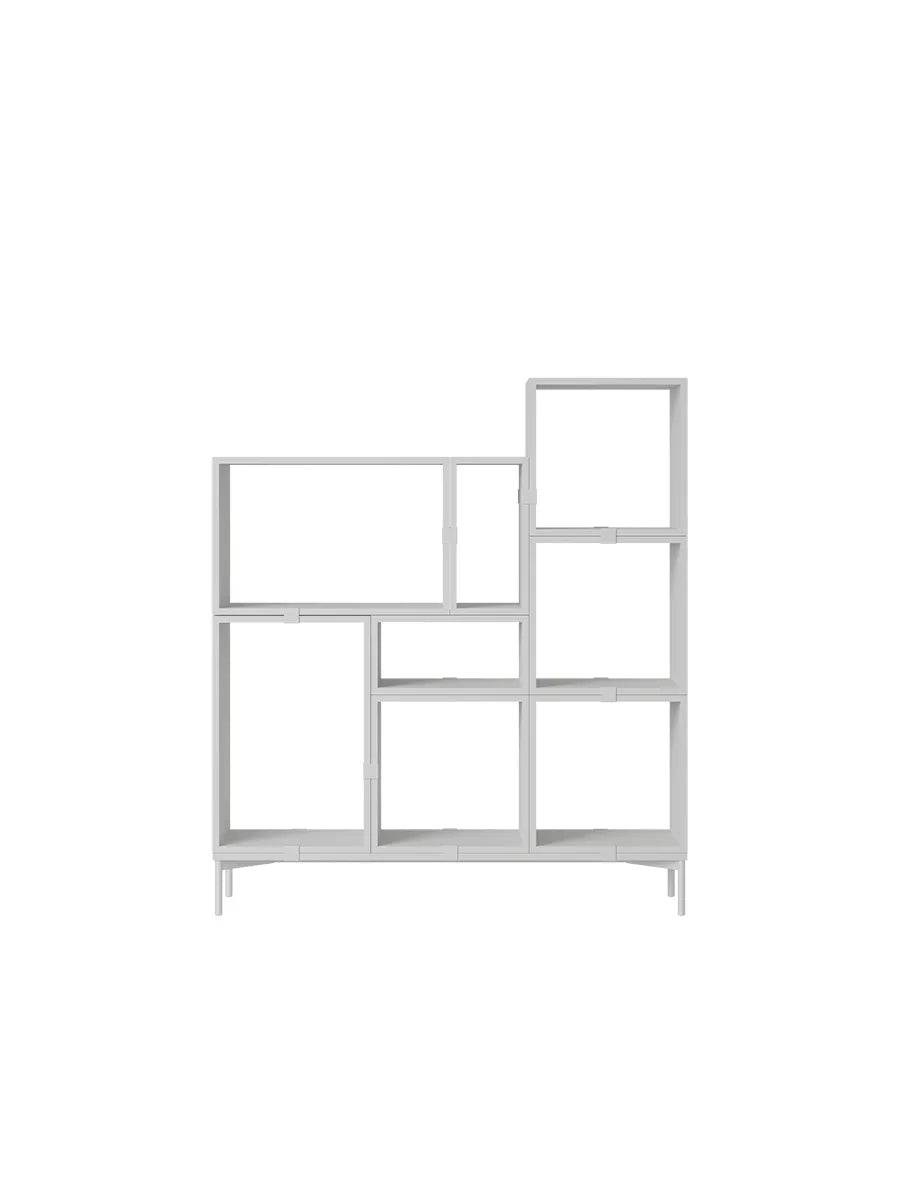 Stacked Storage System, bookcase 5 fra Muuto Grey - Jacobsen Plus